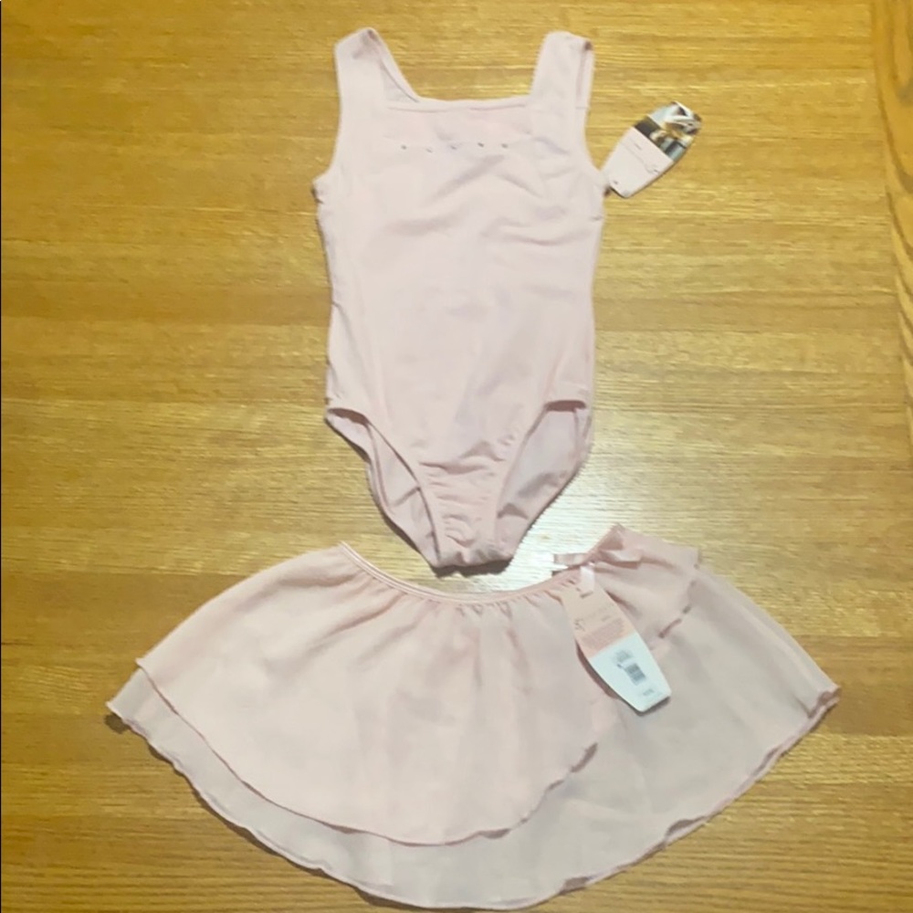 NWT Girls Pink Freestyle Ballet Set Size M (7-8)